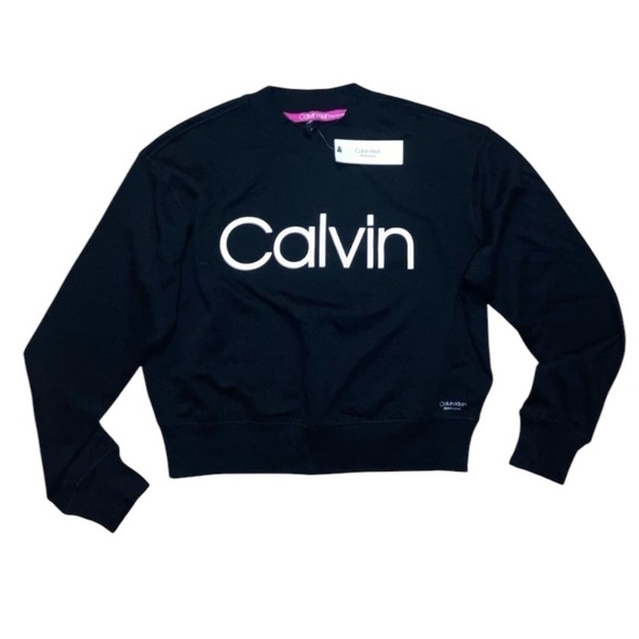 Calvin Klein Performance Womens Black Logo Sweaters |Size Large - Picture 2 of 11